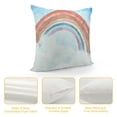 thumbnail image 4 of Soft Pastel Rainbow Stripes Minimal Nature Design by Daphne Polselli Throw Pillow,  Multi-Color, 4 of 5