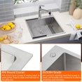 thumbnail image 6 of Huloretions 22 Inch Kitchen Sink,Stainless Steel Drop-In Laundry Sinks,Top Mount Single Bowl Basin,Household Dishwasher Utility Sinks for Workstation RV Bar Prep Kitchen, 6 of 7