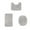 GY2, variant on Bathroom Toilet Mat Latrine Mat Toilet Mat, 3Pcs Toilet Seat Non-Slip Toilet Mat Plush, White One Size
