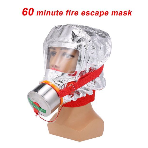 Respirador de autorrescate Irfora Máscara facial Fire Eacape, respirador de autorrescate, máscara de gas, cubierta facial protectora, capucha de escape de emergencia personal Irfora Respirador de autorrescate