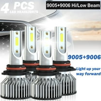 4pcs 9005 9006 LED Headlight Bulbs High Low Beam For Chevy Silverado Suburban 6000K super bright White 500% Brighter than Halogen