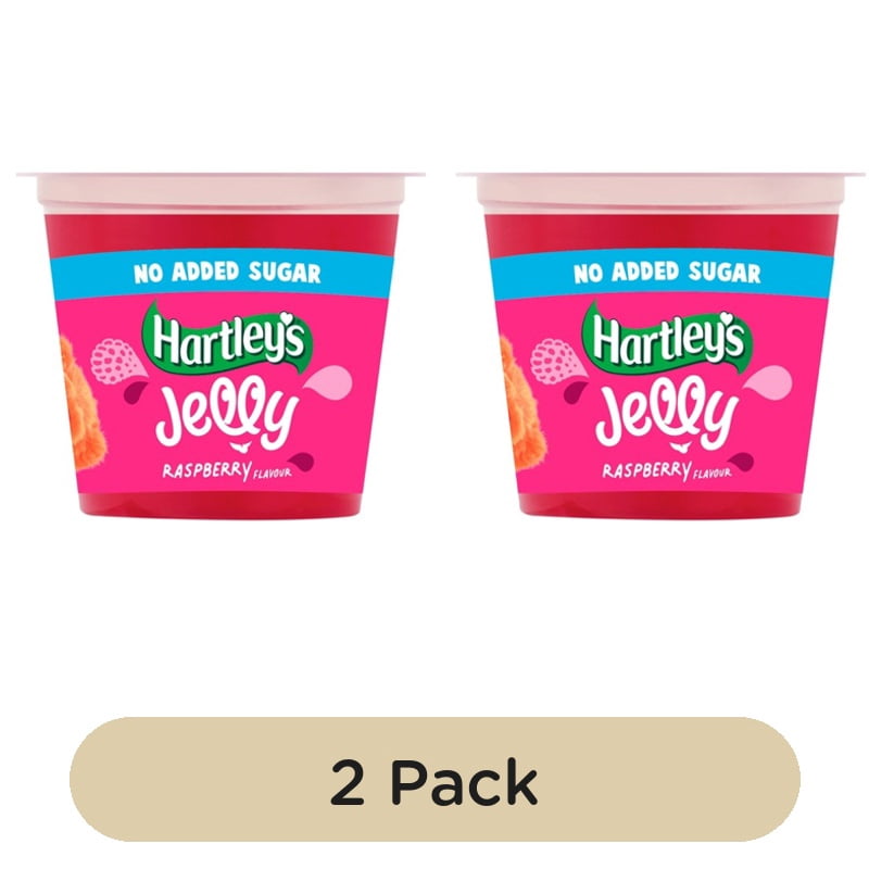 Hartley's No Added Sugar Raspberry Jelly Pot 115g, British Import (Pack of 2)