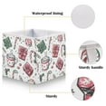 thumbnail image 6 of WOBOGO Christmas Pattern with Candy Canes Storage Basket Foldable Easy to Clean Durable with Hollow Support Plate with Handle 11.02×11.02×11.02 in, 6 of 8