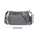 thumbnail image 2 of Grey Female Shoulder Bag Crossbody Fashionable Versatile Multi Compartment Lightweight Commuting Oxford Cloth, 2 of 7