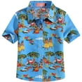 thumbnail image 1 of SSLR Big Girls Santa Claus Button Down Hawaiian Shirts Tropical Ugly Christmas Shirt, 1 of 8
