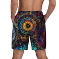 thumbnail image 2 of Lsque Mens Swim Trunks Mandala Colorful Pattern - Bathing Suit Compression Liner - Beach Swim Shorts Swimwear - (S-3XL) - Stretch Quick Dry -Large, 2 of 9