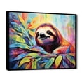thumbnail image 2 of Designart "Vibrant Sloth Artistry" Sloth Floater Framed Wall Art Prints, 2 of 5