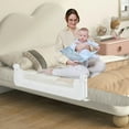thumbnail image 5 of Spaco Foldable Bed Rail Swing Down Baby Bed Guard Rail-White, Baby Bassinet, Easy to Fold and Carry Travel Bassinet, 5 of 9
