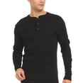 thumbnail image 3 of Men's Merino Wool Midweight Long Sleeve Henley - Black - 2X-Large, 3 of 8