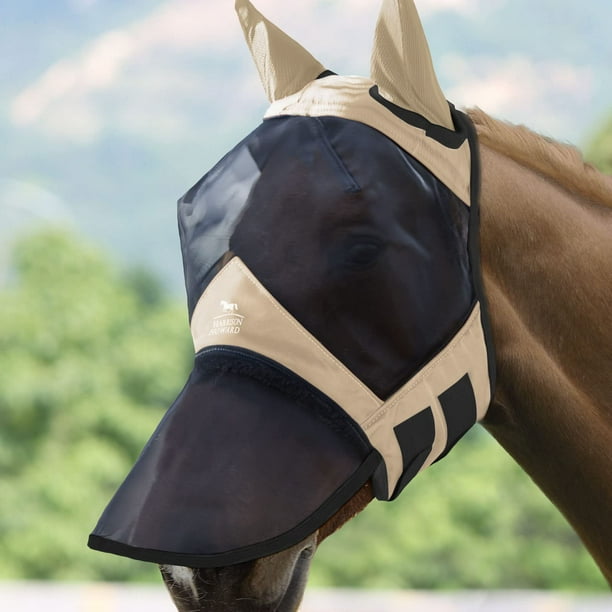 Harrison Howard CareMaster Pro Luminous Horse Fly Mask Long Nose with