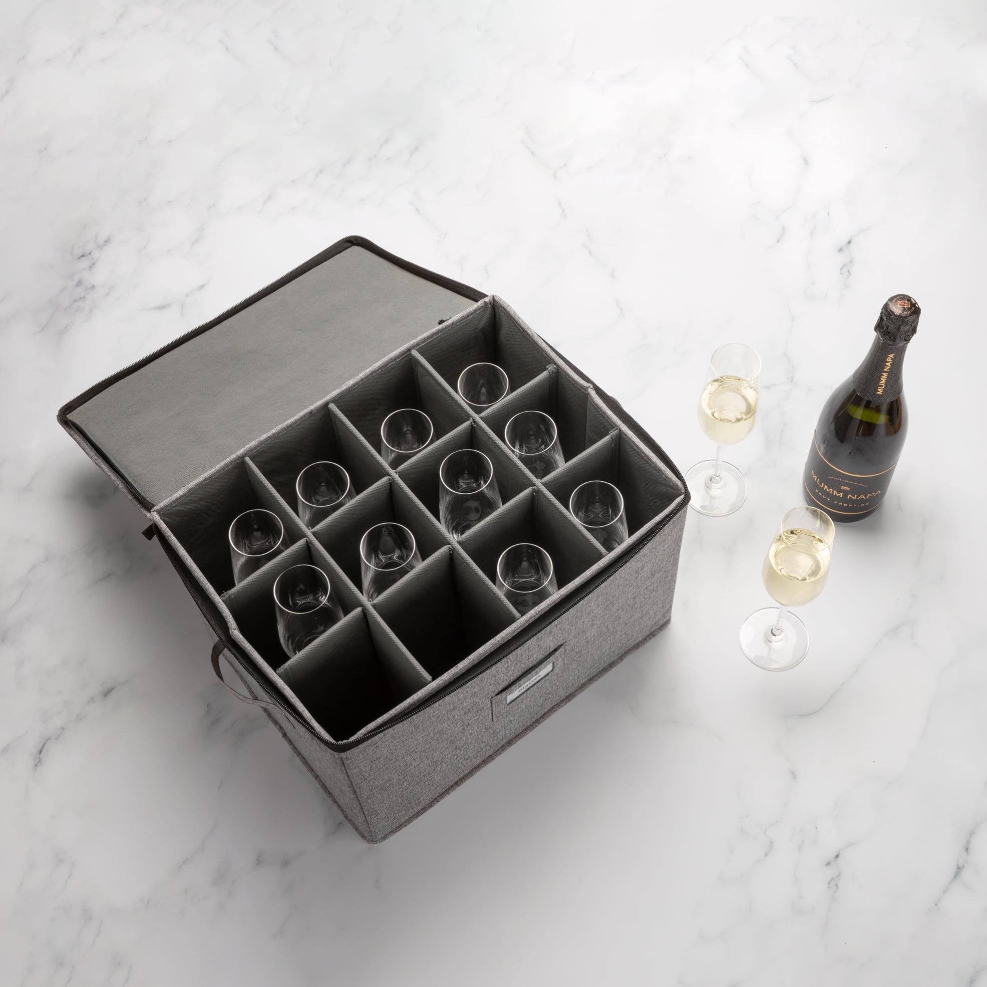 Champagne discount flute storage