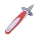 thumbnail image 5 of Abridor de ostras de grado profesional para abrir ostras de forma segura Cuchillo de acero inoxidable con mango de silicona naranja, 5 of 8