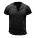 thumbnail image 2 of pstuiky camisetas para hombre, Camiseta de manga corta para hombre, estilo casual, lisa, con cuello redondo y botones camisetas de hombre m, 2 of 4