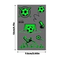 thumbnail image 3 of International Soccer Celebration Glow-in-the-Dark Football Temporary Tattoos, Eco-friendly Safe Adhesive Stickers for Sports Theme Party, Face Body Decals for Soccer Fans, Easy to Apply and Remove, 3 of 6