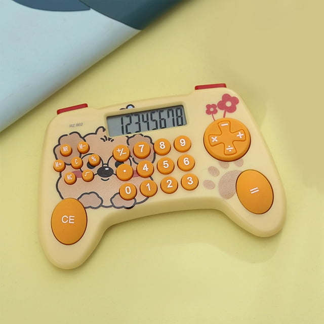 Calculatrice de Style Jeu avec Forme Personnalisée pour Étudiants et Examens, Calculatrice Numérique Portative avec Écran LCD, Portable et Amusante pour les Tâches de Maths