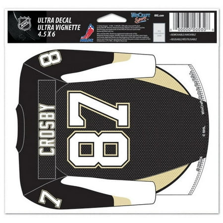 NHL - Sidney Crosby - Pittsburgh Penguins Jersey 5x6 Cling Decal