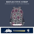 thumbnail image 5 of FORMRS School Backpack 17" Student Travel Bag with Laptop Compartment, Pink Flowers, 5 of 7