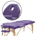 Saloniture Professional Portable Massage Table with Backrest Lavender