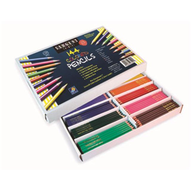 144Ct Sargent Colored Pencil Best Buy Assortment 8 Colors 18 Of Each