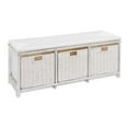 thumbnail image 6 of Badger Basket Kid's Storage Bench with Woven Top and Baskets 2.7 Cu ft.  - White, 6 of 9