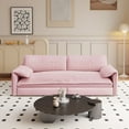 thumbnail image 6 of Bellemave 66" Queen Pull Out Sofa Bed, Convertible Velvet Sleeper Sofa Bed, 3-in-1 Pull-Out Futon Loveseat with Side Pocket for Living Room, Office, Apartment, Hide Bed Fold Out Sofa&Couch (Pink), 6 of 8