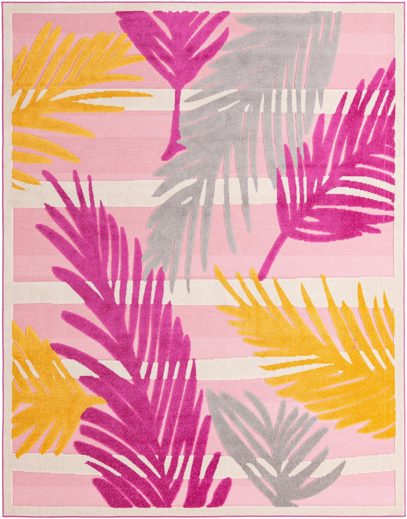 Aruba Outdoor Collection Rug 9' x 12' Pink LowPile Rug