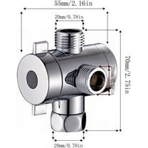 Chic Shower Arm Diverter Valve, Universal 3-Way Adapter for Handheld and Fixed Shower Heads, ABS Plastic Metal Build, Slip Nut Easy Installation, Assured Service Guarantee