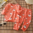 thumbnail image 2 of NIEWTR Toddler Baby Boy 2Pcs Outfits Pullover Tops + Drawstring Pants Set Fall Winter Set for 0 6 12 18 24 M 1t 2t 3t 4t 5t 6t,18-24 Months,Orange, 2 of 6