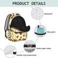 thumbnail image 4 of White Sunflower Backpack for School,Cute School Bag,Schoolbag with Adjustable Shoulder Straps & Padded Back,15.3"x11"x7.1".﻿, 4 of 6