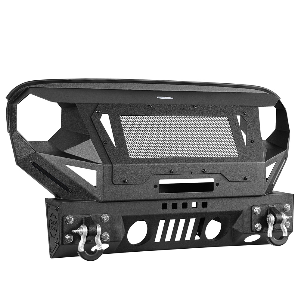 Hooke Road Jeep Wrangler Grill Insert With US Flag Mesh - Black & White Old Glory Design, Fits 2007-2018 JK Models