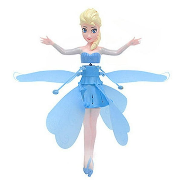 Poupée volante Inductive princesse la reine des neiges, jouet volant, fée  volante suspendue, geste aérien, lumières colorées, jouets éducatifs pour