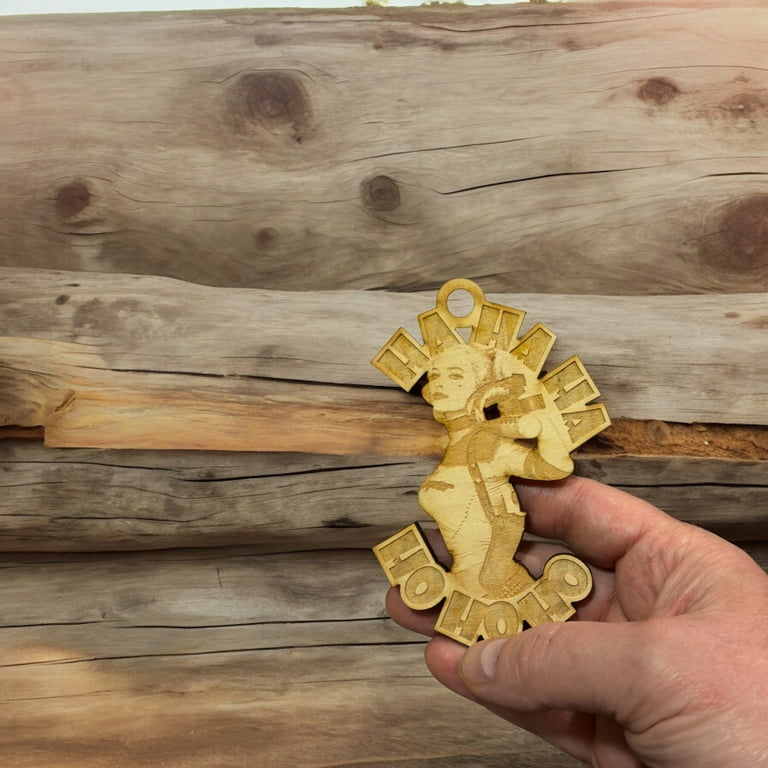 Ornament - Ha Ha Ha Ho Ho Ho - Raw Wood 3x4in Ornament - Ha Ha Ha Ho Ho Ho - Raw Wood 3x4in