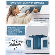Travel Vacuum Backpack with Air Pump, Vacuum Seal Carry on Backpack for Airplanes, Vacuum Back Pack for Travel Backpack with Vacuum Compression Business Day Vacpack Backpack for Women Men Blue