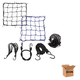 thumbnail image 1 of Redes Malla Moto Bloosom  Sujetar Casco Portabulto Cuerda Gancho 5pcs Negro, 1 of 4