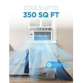 thumbnail image 4 of Commercial Cool Window Air Conditioner 8000 BTU, AC Window Unit Cools Up to 350 Square Feet, Window AC Unit with Full Function Remote Control, 3 Cooling Speeds and Fan Only Function, CWAM08W6C, White, 4 of 7