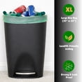 thumbnail image 3 of Tall Kitchen Biodegradable Trash Bags 13 Gallon (120 Bags) Eco-friendly Medium Green Garbage Bag 55 Liter Landfill-Friendly Can Liners Portable Camping Toilet Bags Made With epi (120 count), 3 of 4