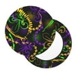 thumbnail image 3 of Round Bar Stool Seat Covers, Neon Mardi Gras Elastic Round Chair Cover Stool Seat Slipcover Bar Stool Cushions Round Pad for 12-14 inch, 3 of 7