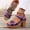 Purple, variant on Block Heeled Platform Sandals Chunky Open Toe Shoes for Women Purple 5.5(36)