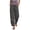 Gray, variant on cocolona Womens Summer Lace Hollow Out Linen Pants Elastic Waist Straight Wide Leg Vacation Beach Trousers with Pocket