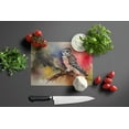 thumbnail image 2 of Northern Hawk Owl Glass Cutting Board 12 in x 15 in, 2 of 5