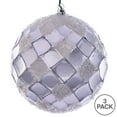thumbnail image 3 of Vickerman 4.75" Silver Net Beaded Ball, 3 per Bag, 3 of 3