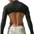 thumbnail image 3 of Mens Shrug Tight Arm Oversleeve Leather Mesh Splicing S, 3 of 9