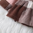 thumbnail image 6 of Lkhaha Toddler Girl Jacket Plaid Ruffle Hem Patchwork Long Sleeve Lapel Button Kids Outerwear Jackets Size 4-5 Years, 6 of 6