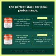 The Genius Brand Mushroom Powder - Includes Lion's Mane, Cordyceps & Reishi - Supports Brain Health, Immune System & Energy Levels - USDA Organic Mushroom Powder - 3.17 oz (60 Servings)