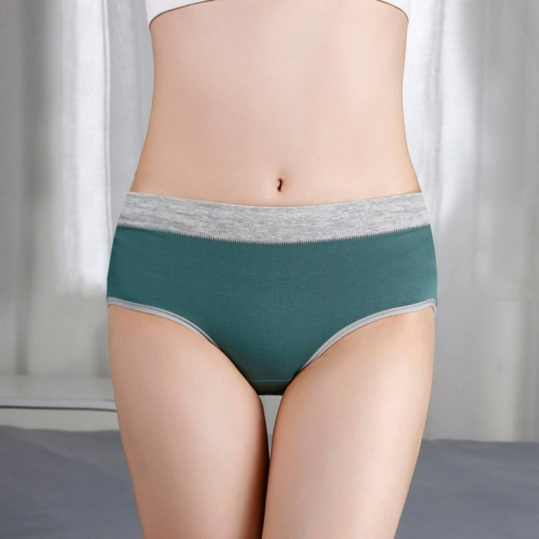 Women's Cotton Panties Mid-Rise Underwear Ladies Soft Briefs Full Coverage Panty  Underpants 