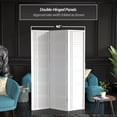 thumbnail image 5 of Red Lantern 6 ft. Tall Double Cross Shoji Screen - White - 3 Panels, 5 of 7