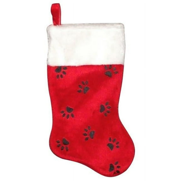 Dyno 9046161 Paw Print Christmas Stocking, Pack of 6