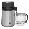 thumbnail image 1 of Efficient 750W Water Distiller Machine – 4L Stainless Steel Purifier with Durable Glass Pot for Home, Lab, Workplace, Aquarium – Silver, 1 of 8