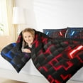 thumbnail image 4 of Homewish Teens Colorful Gamepad Bedding Comforter Set,Stereoscopic Geometric Plaid Twin Comforter Sets,Red Blue Black Bedding Set For Boys Kids,Luxury Bedroom Decor Reversible,2pcs, 4 of 8