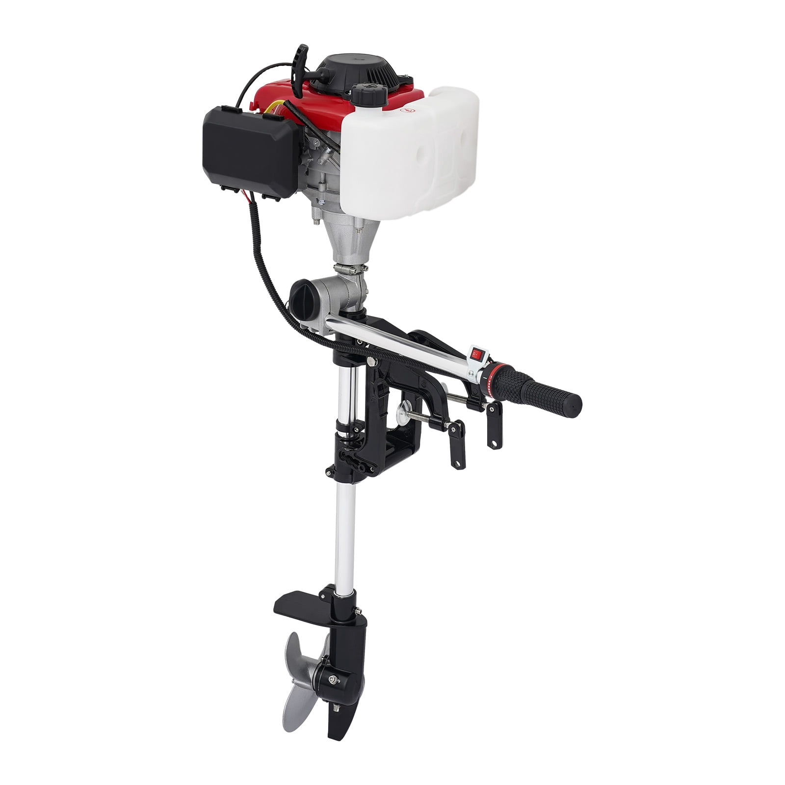 ToppiJoy 4HP 4 Stroke 53.2cc Heavy Duty Outboard Motor, Outboard Motor Boat Engine with Air Cooling System Manual Start Boat Engines for Kayak Canoe